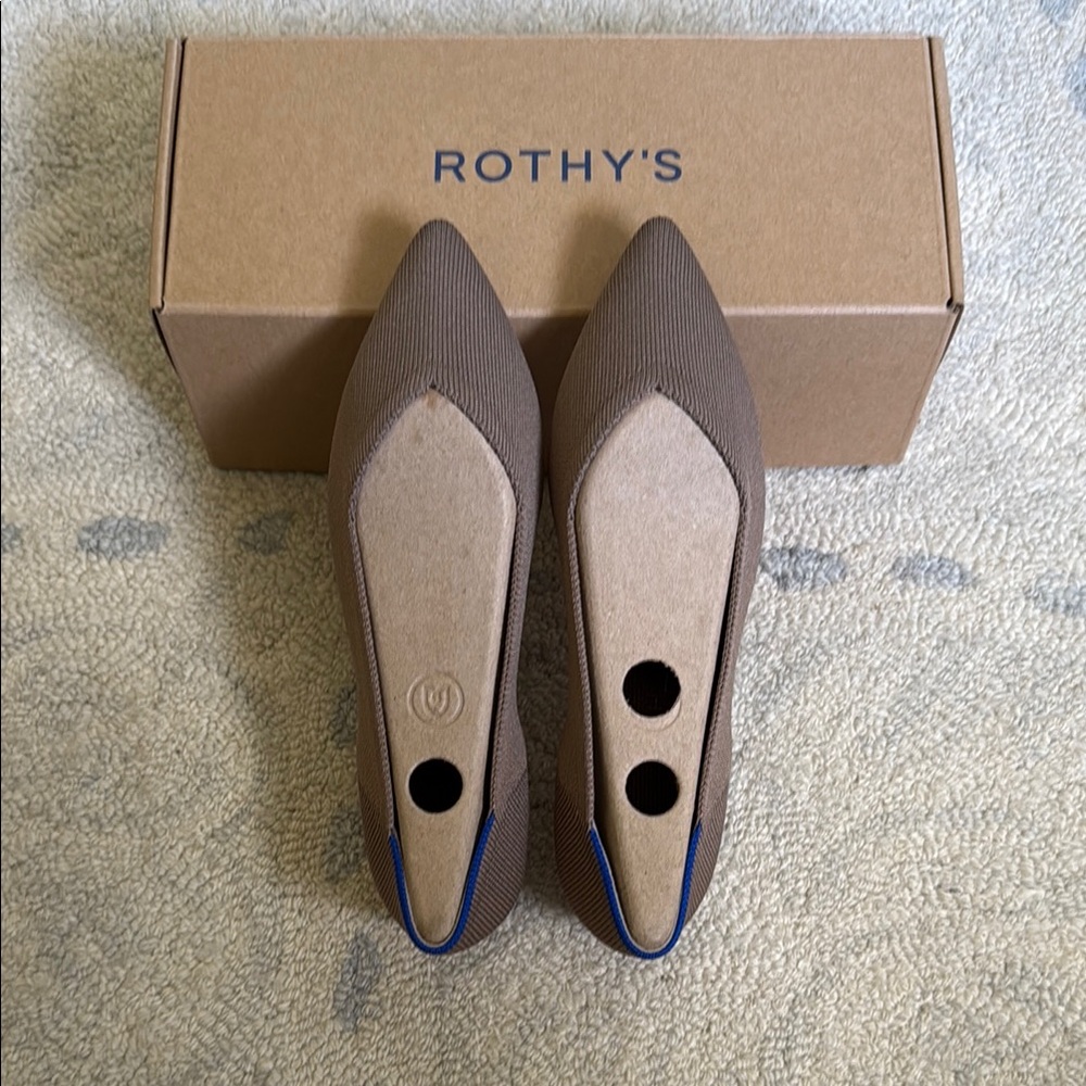 Rothy's Brown Flats Sleek Knit Design
